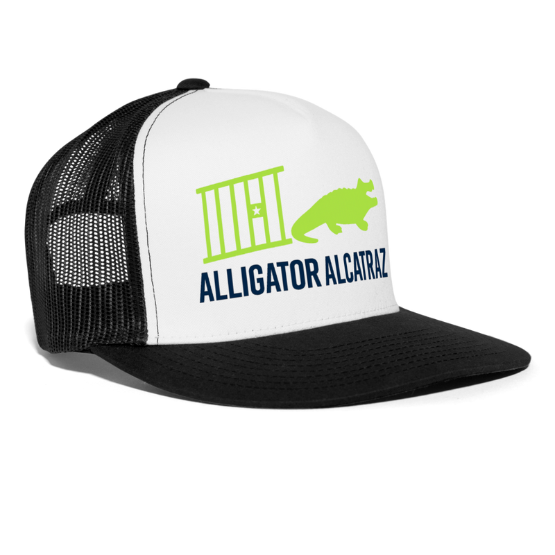 Alligator Alcatraz Trucker Hat - 2 - white/black