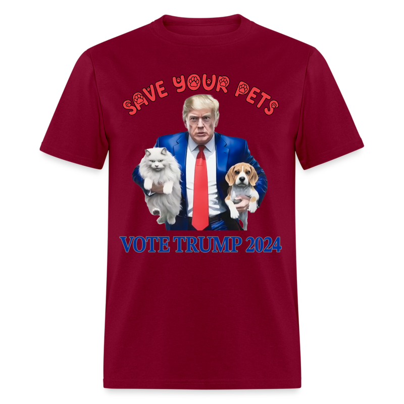 Save Your Pets 2024 T-Shirt - burgundy
