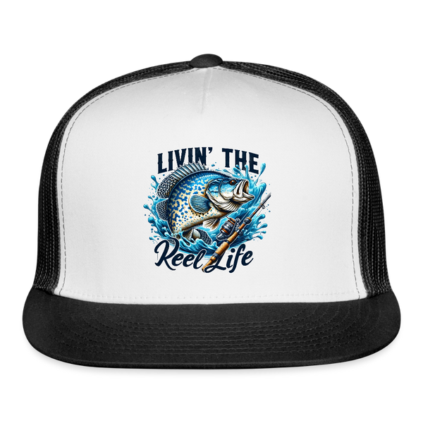 Livin' The Reel Life Trucker Hat - white/black