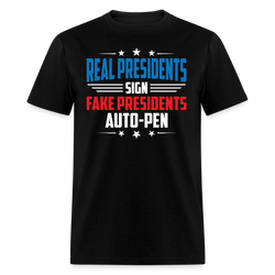 Real Presidents Sign T Shirt - black