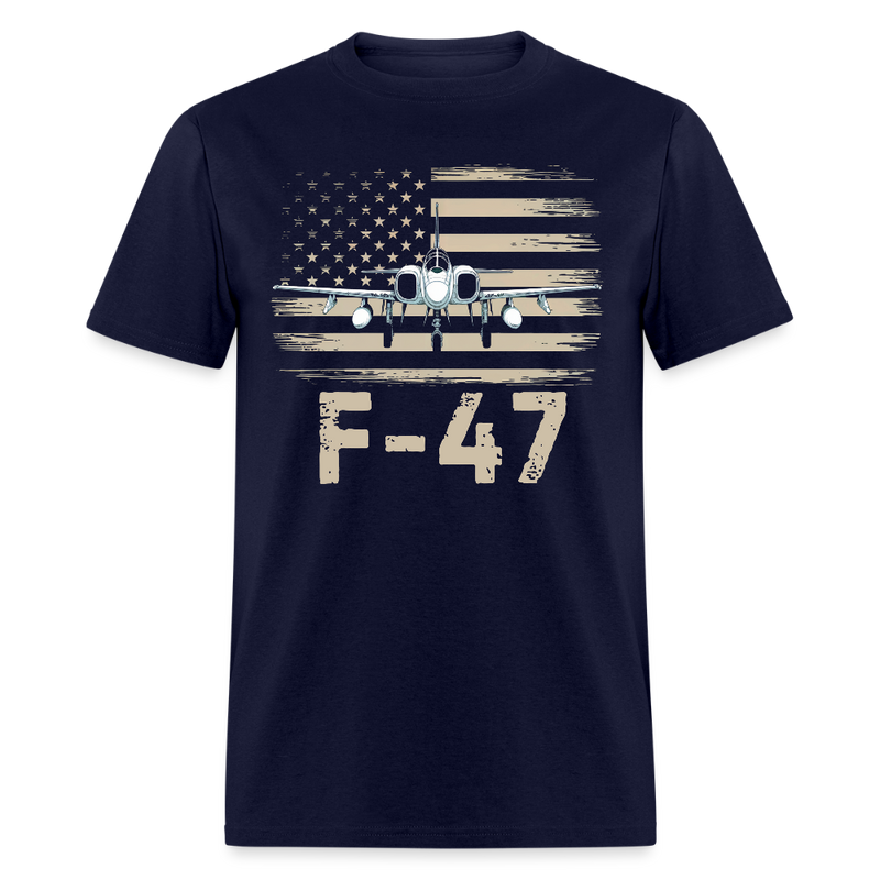 Trump F-47 Flag T Shirt - navy