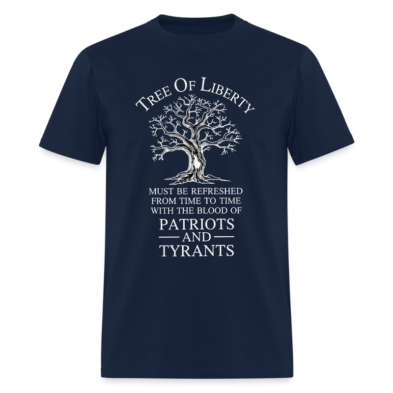 Tree Of Liberty T Shirt - navy
