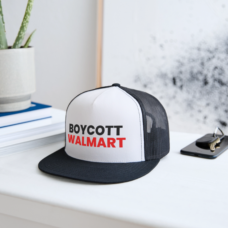 Boycott Walmart Trucker Hat - white/black