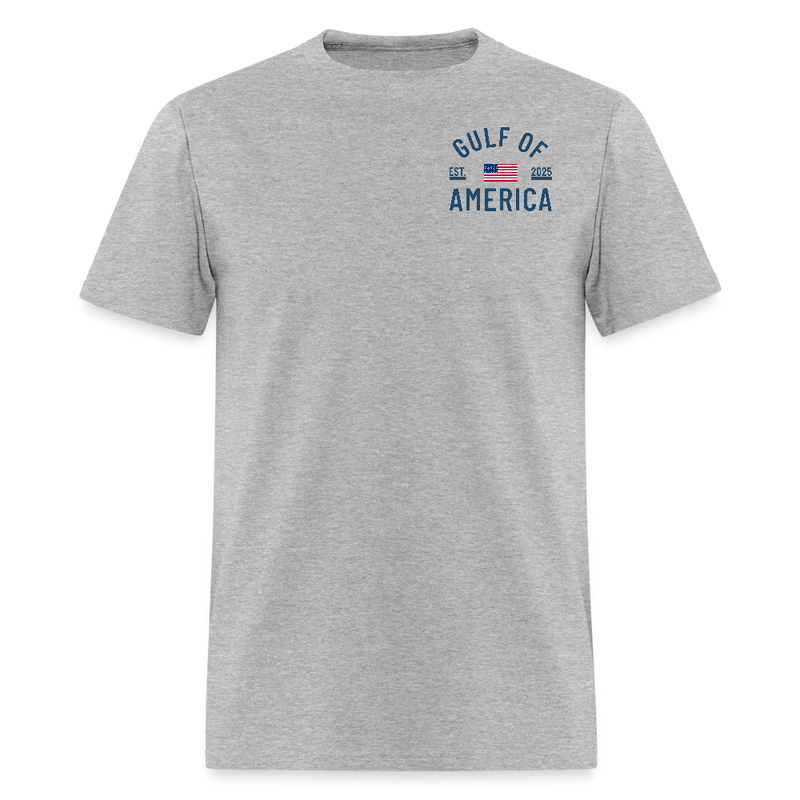 Gulf of America Est. 2025 U.S. Flag T Shirt - heather gray