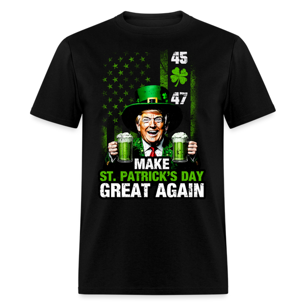 Make St Patrick's Day Great Again T Shirt - black