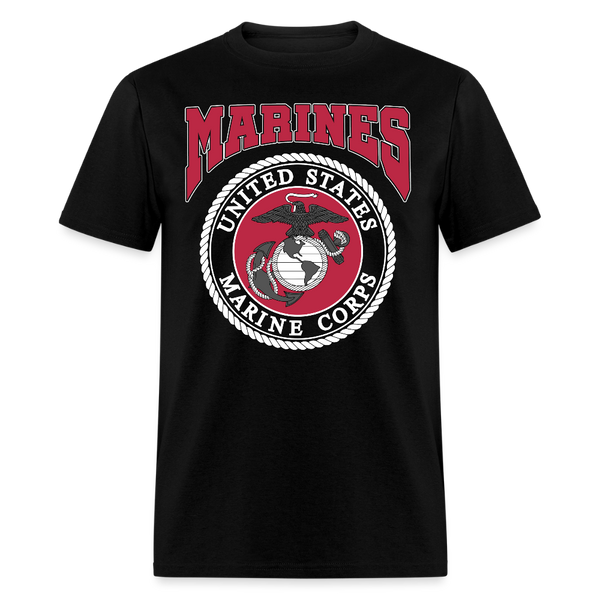 Marines USA Corps T Shirt - black