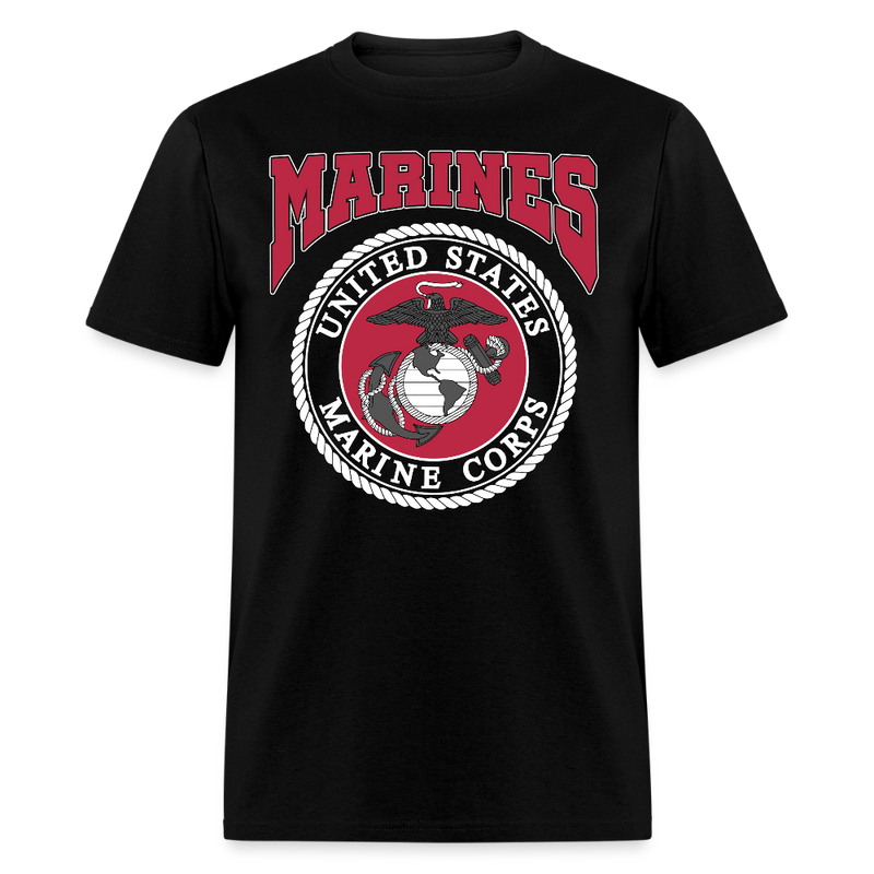 Marines USA Corps T Shirt - black