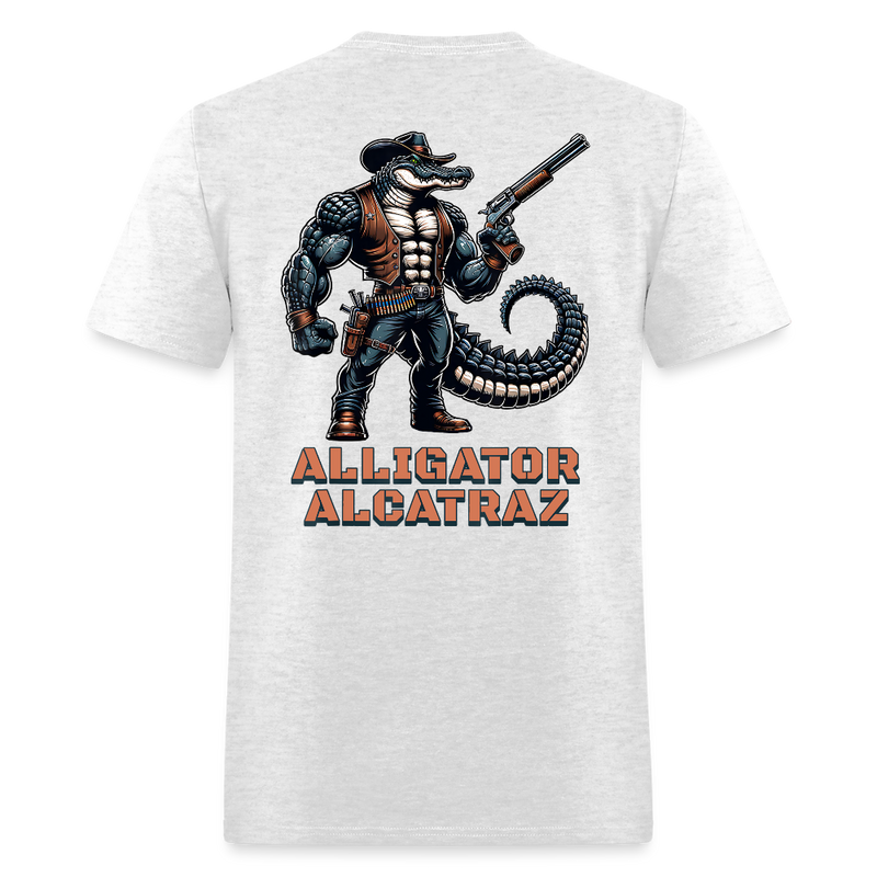 Alligator Alcatraz Cowboy T Shirt - light heather gray