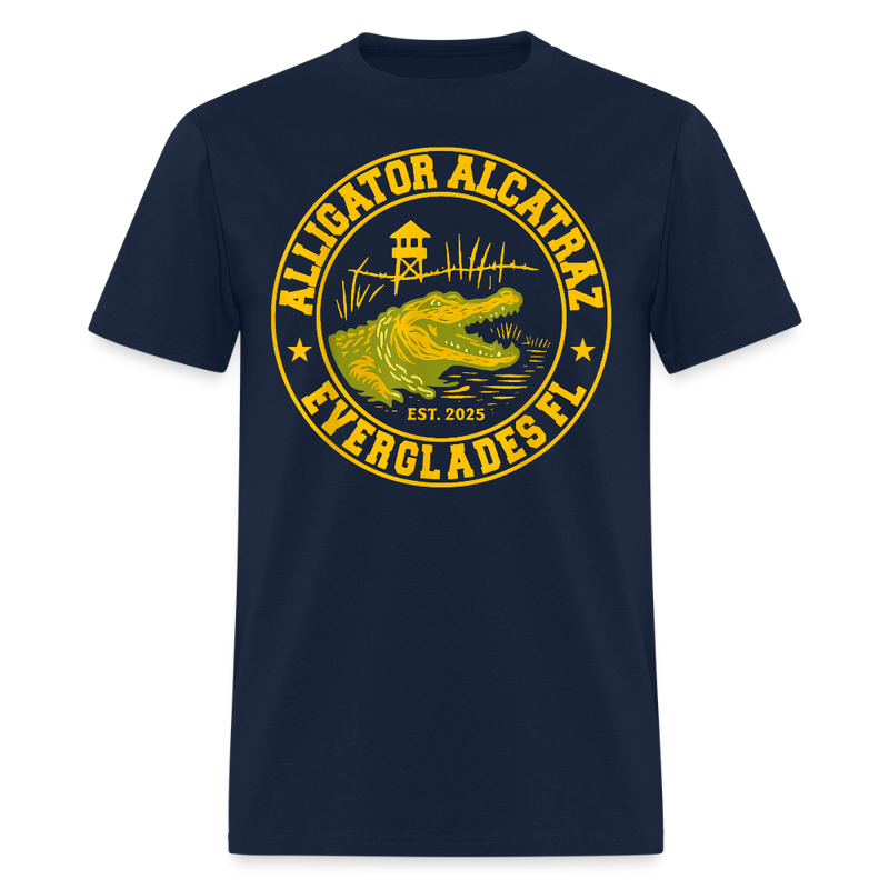 Alligator Alcatraz Everglades FL Est. 2025 T Shirt - 2 - navy