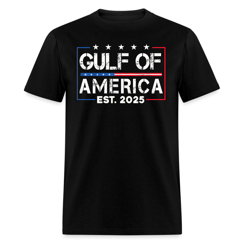 Gulf Of America 2025 Patriotic T Shirt - black