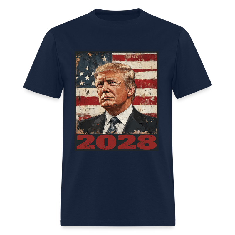 Trump 2028 48th President of America Vintage T Shirt - navy