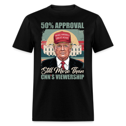 50% Approval Still More Than CNN’s Viewership T Shirt - black