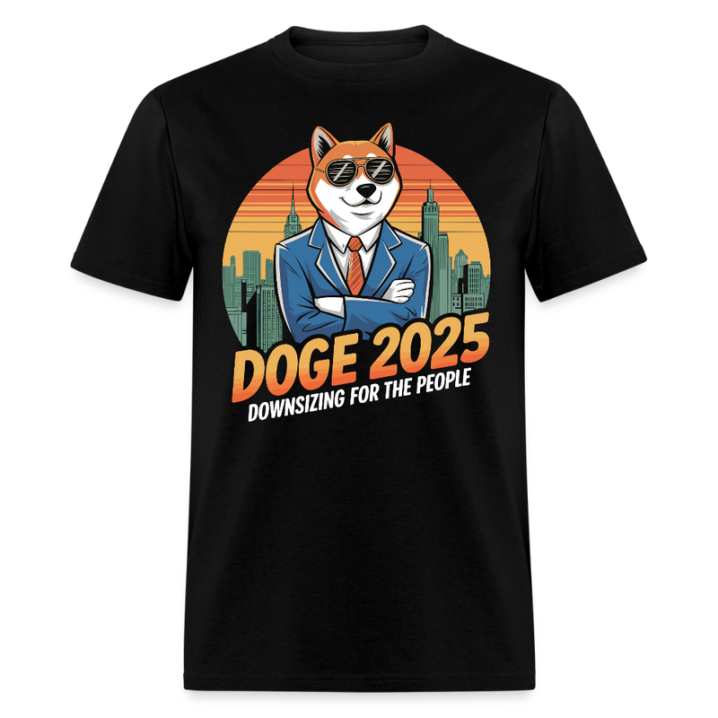DOGE 2025 Downsizing for the People T Shirt - black