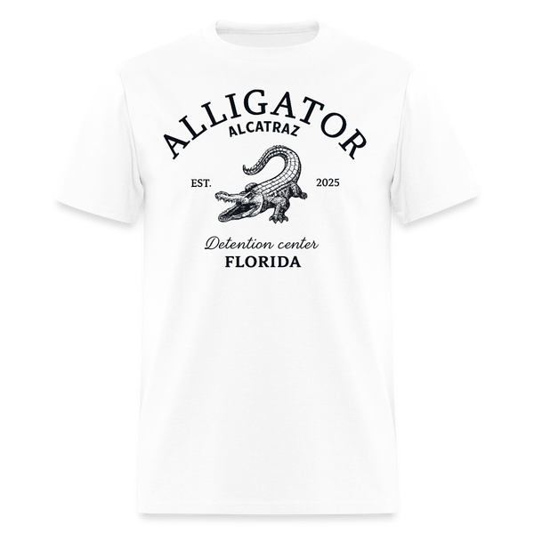 Alligator Alcatraz Detention Center Florida T Shirt - white