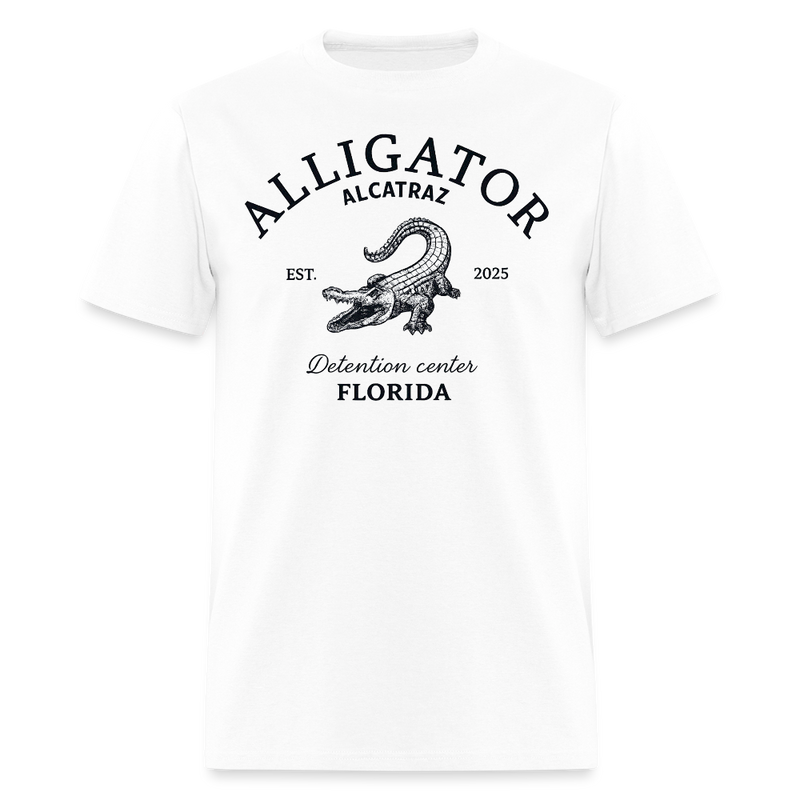 Alligator Alcatraz Detention Center Florida T Shirt - white