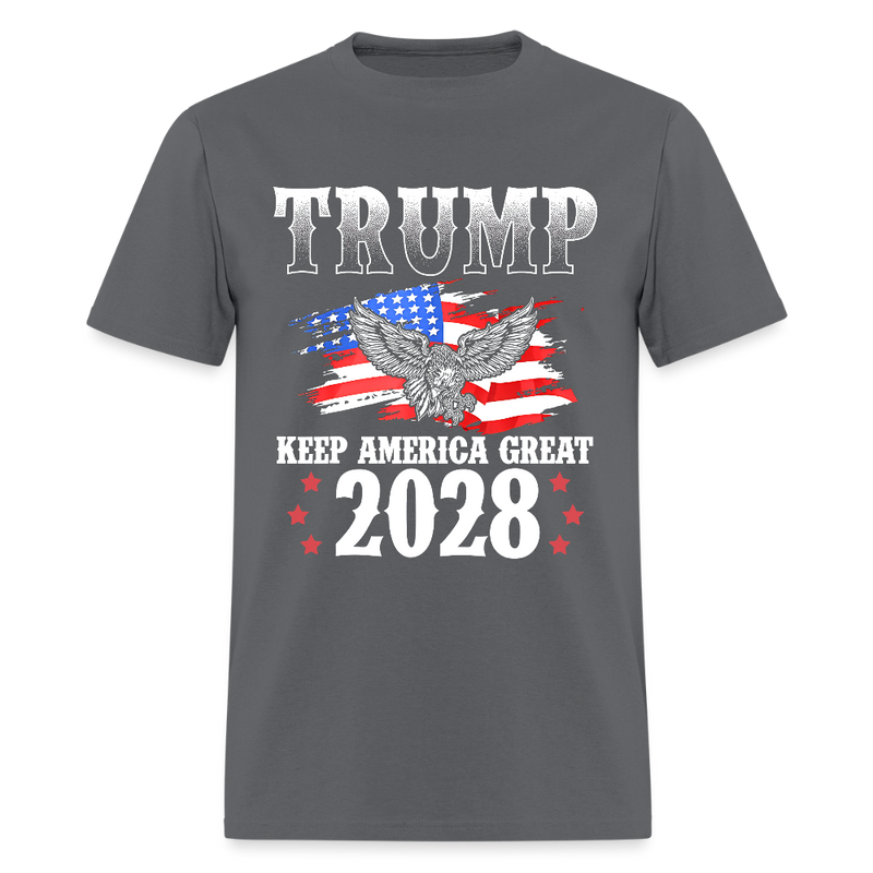 Trump Keep America Great 2028 T Shirt - charcoal