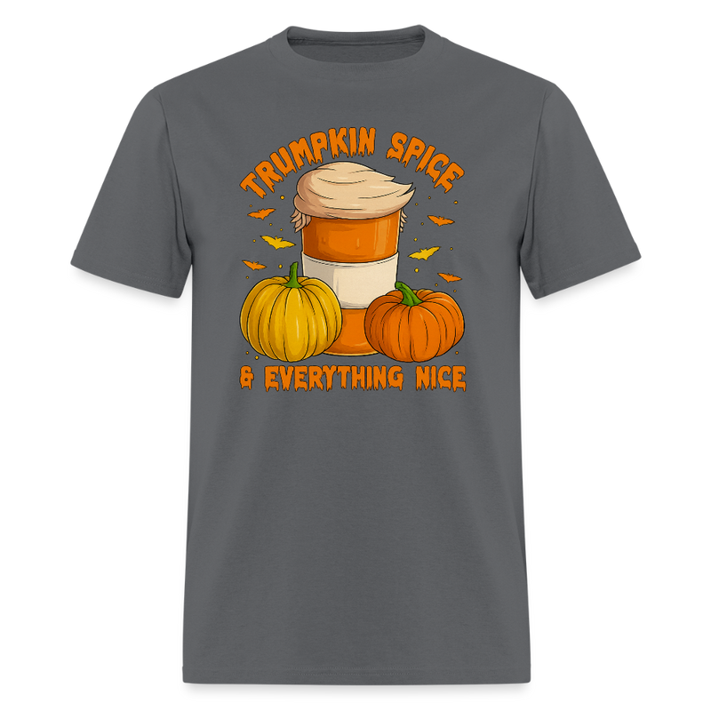 Trumpkin Spice Halloween T Shirt - charcoal
