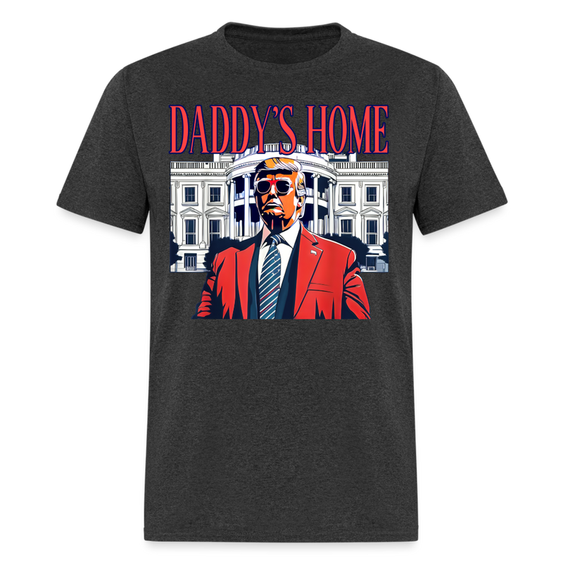 Daddy's Home White House Trump T Shirt - heather black