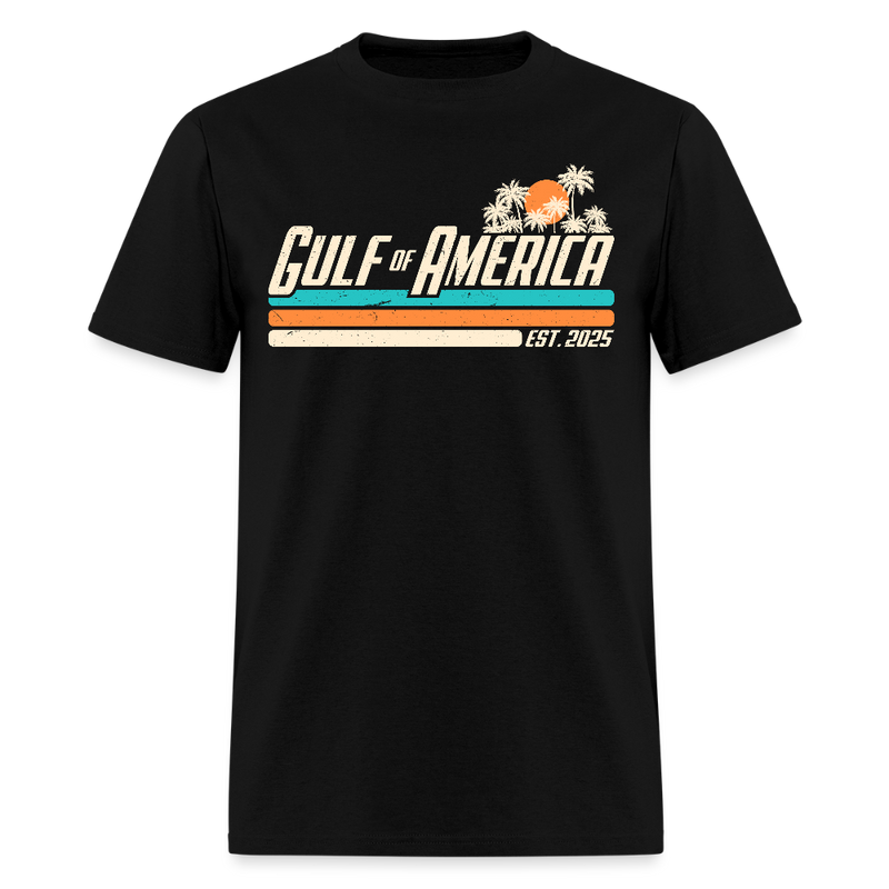 Gulf Of America Est. 2025 Nacho Gulf No More Trump Double Sided T Shirt - black