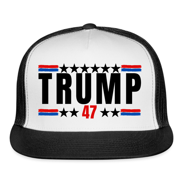 Trump 47 Trucker Hat - white/black