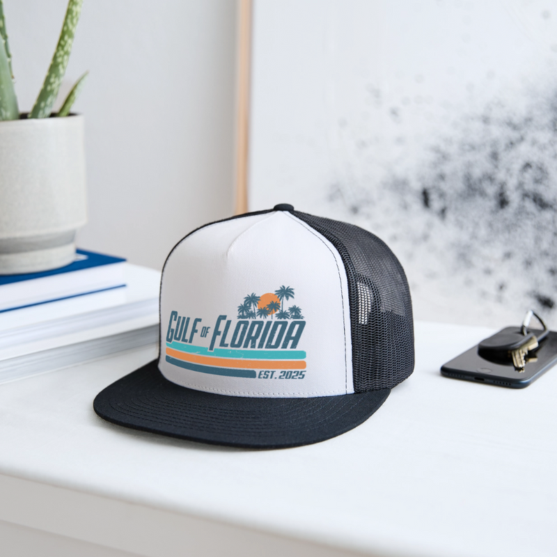 Gulf Of America Est. 2025 Trucker Hat - 3 - white/black