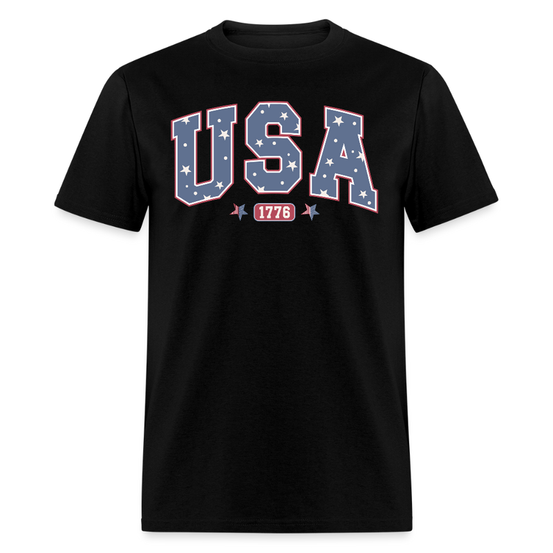 USA 1776 Retro T Shirt - black