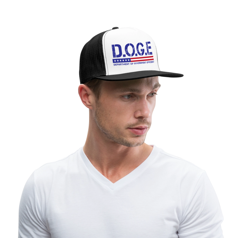 Department of Government Efficiency Trucker Hat - white/black