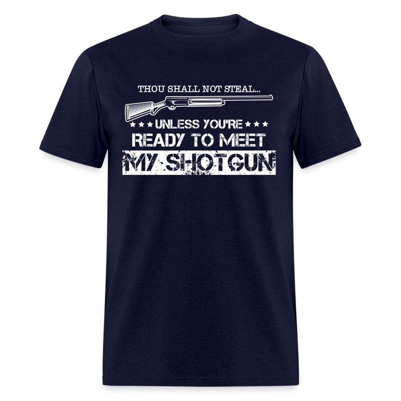 Thou Shalt Not Steal T Shirt - navy
