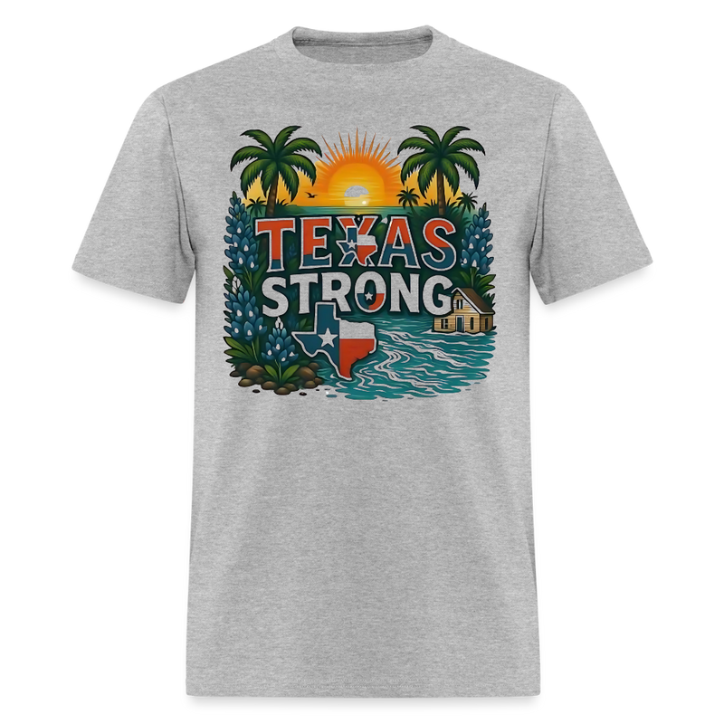 Texas Strong T Shirt - heather gray