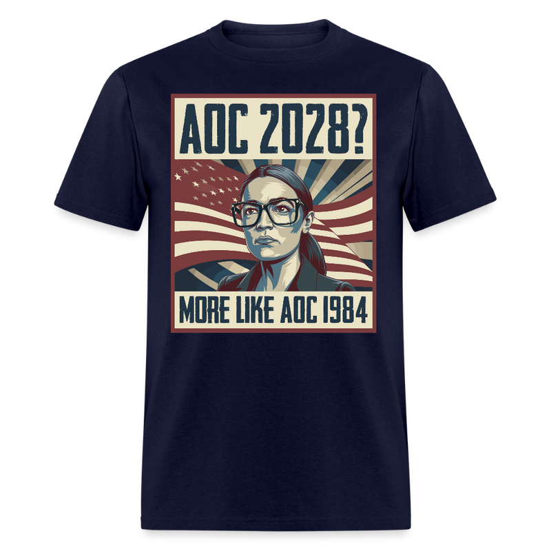 AOC 2028 More Like AOC 1984 T Shirt - navy