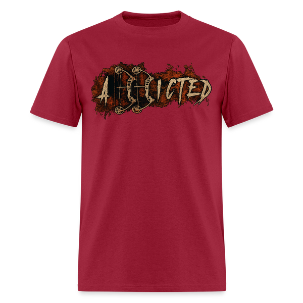 Addicted Hunting T Shirt - dark red