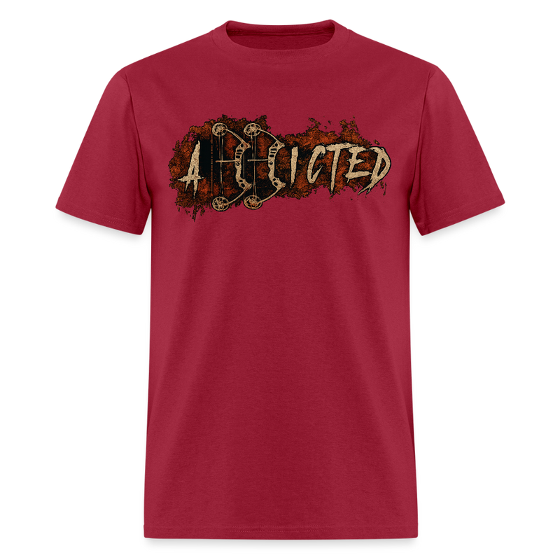 Addicted Hunting T Shirt - dark red