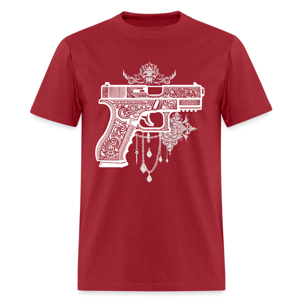 Gun Artistry T Shirt - dark red