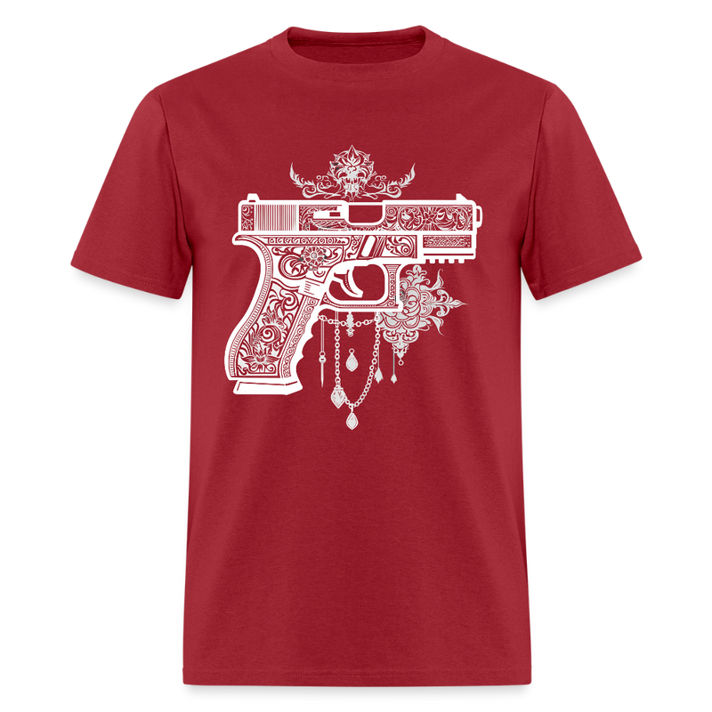 Gun Artistry T Shirt - dark red
