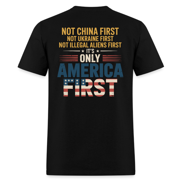It's Only America First Back Print T Shirt - black
