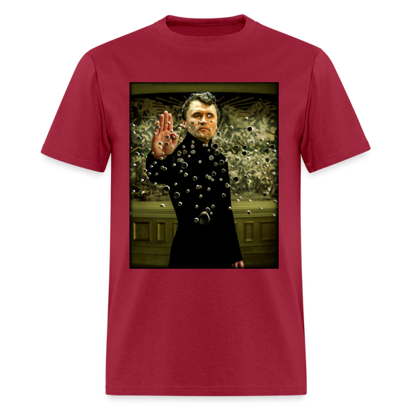 Charlie Kirk Stops Bullets T Shirt - dark red
