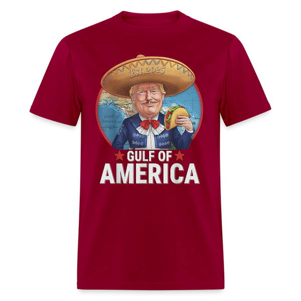 Gulf of America Funny Taco T Shirt - 3 - dark red