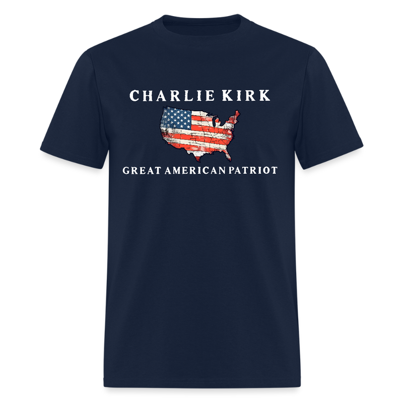 Charlie Kirk Great American Patriot T Shirt - navy