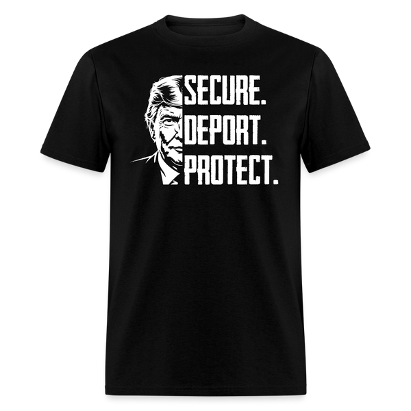 Secure Deport Protect T Shirt - black