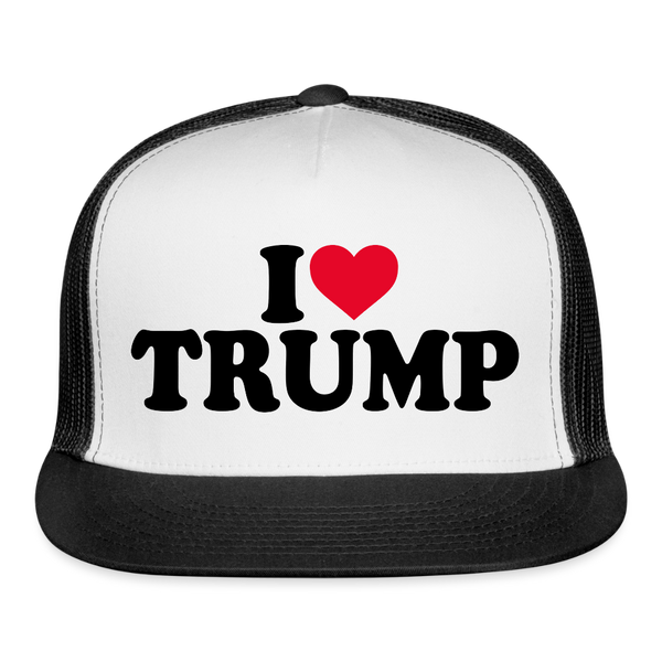 I Love Trump Trucker Hat - white/black