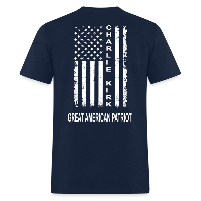RIP Charlie Kirk Great American Patriot T Shirt - navy