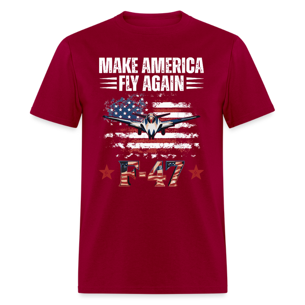 F-47 Make America Fly Again T Shirt - dark red