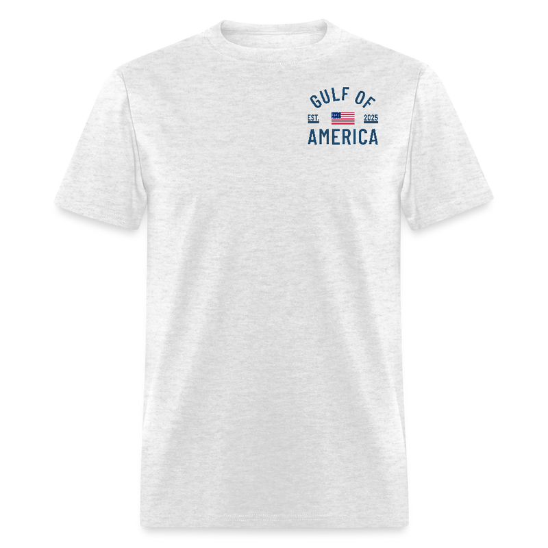 Gulf of America Est. 2025 U.S. Flag T Shirt - light heather gray