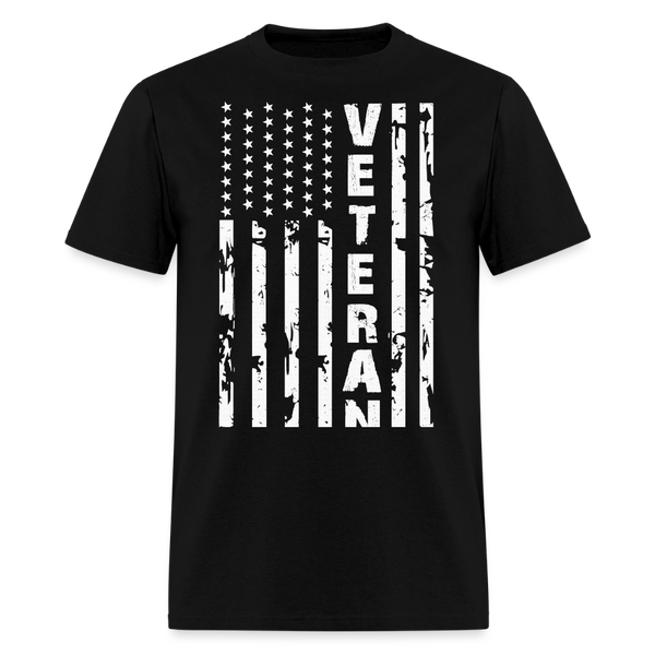 Veteran USA Flag T Shirt - black