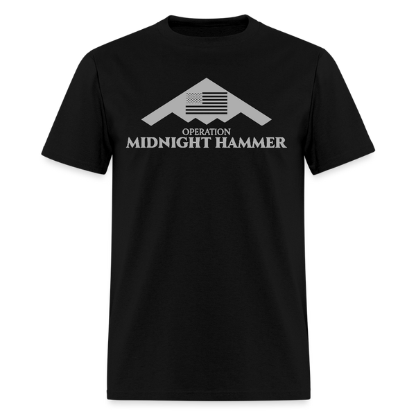 Operation Midnight Hammer US Flag T Shirt - black