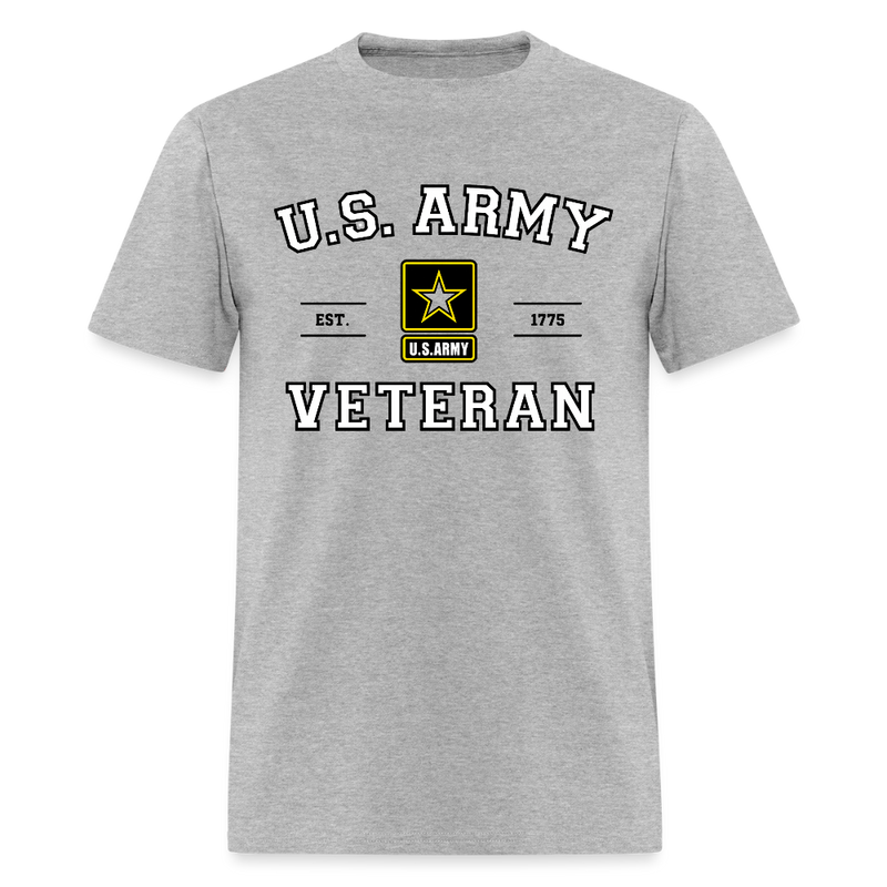 US Army Veteran T Shirt - 2 - heather gray