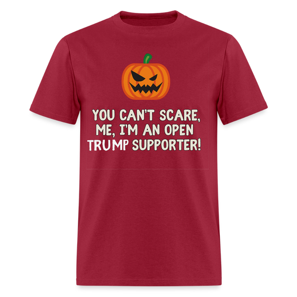 You Can't Scare Me Halloween T Shirt - dark red