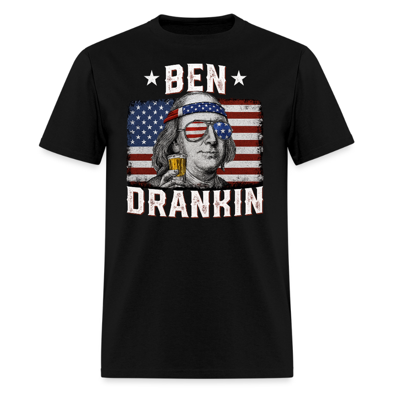 Ben Drankin Colombus Day T Shirt - black