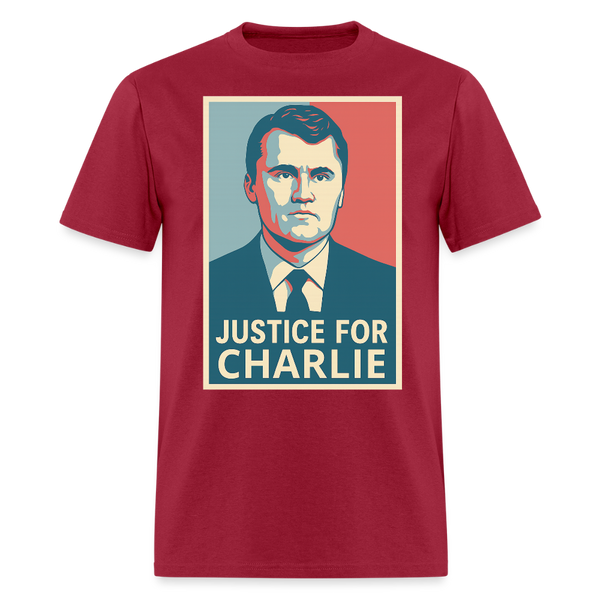 Justice for Charlie T Shirt - dark red