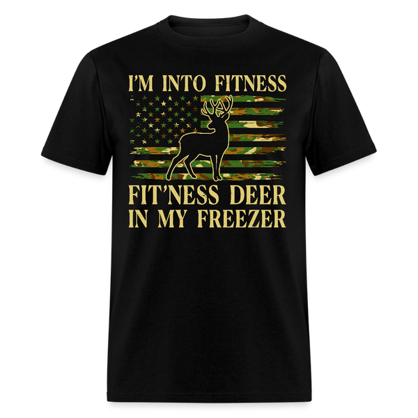 I'm Into Fitness Fit' Ness Deer T Shirt - black